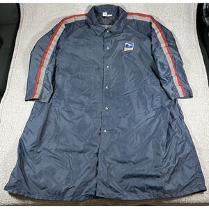 USPS Jacket Mens 2XL Rain Coat Postal Letter Carrier Vintage Full Length Parka